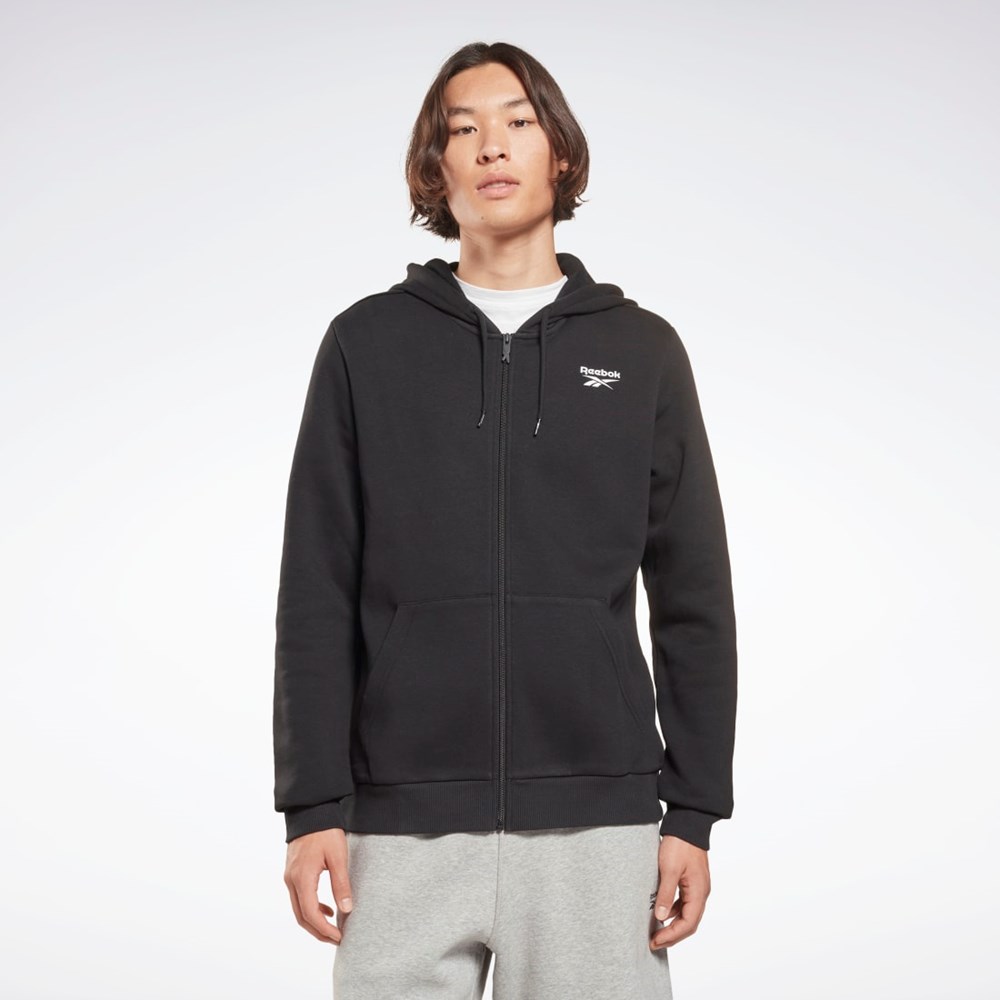 Reebok Reebok Identity Fleece Zip-Up Hoodie Negras | 50IOCHRPY