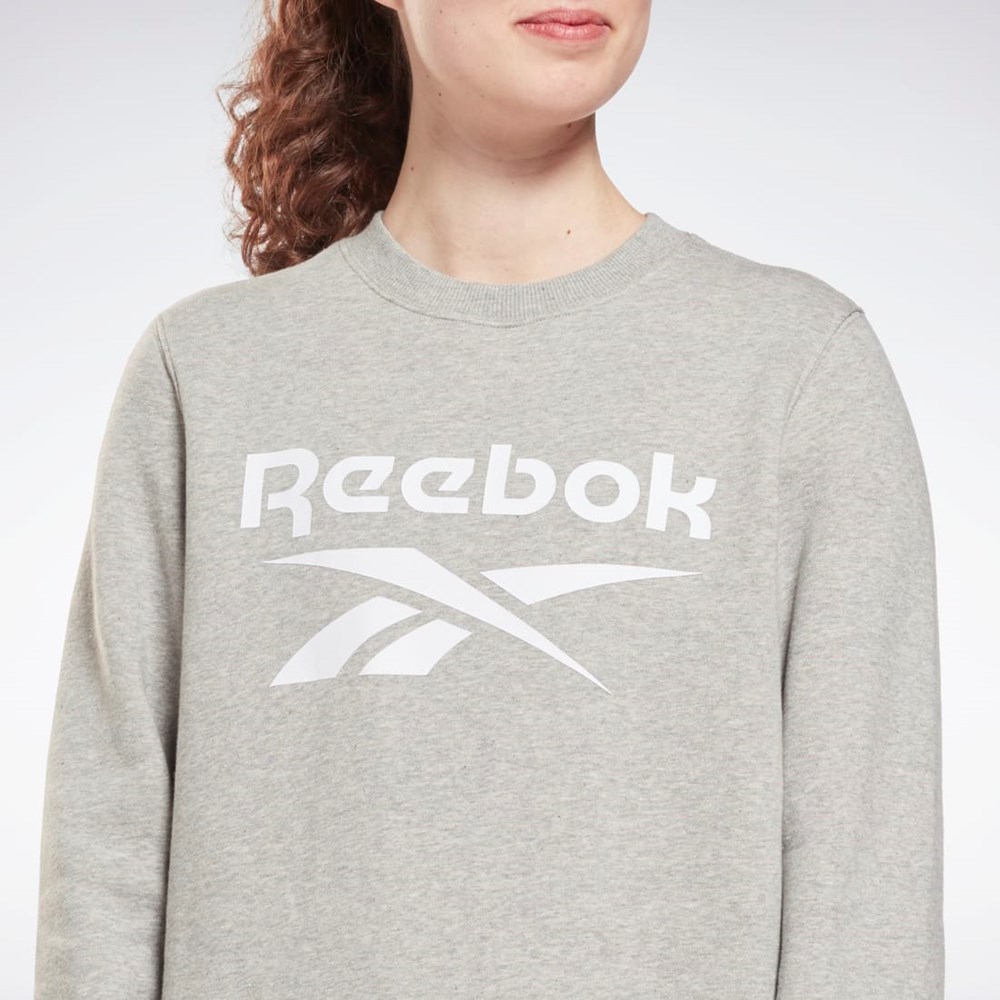 Reebok Reebok Identity Logo Fleece Crew Sweatshirt Gris | 15OEWQLNH