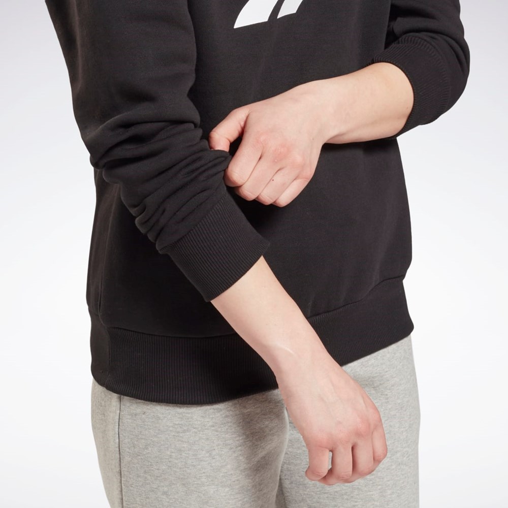 Reebok Reebok Identity Logo Fleece Crew Sweatshirt Negras | 47YWGAOQI