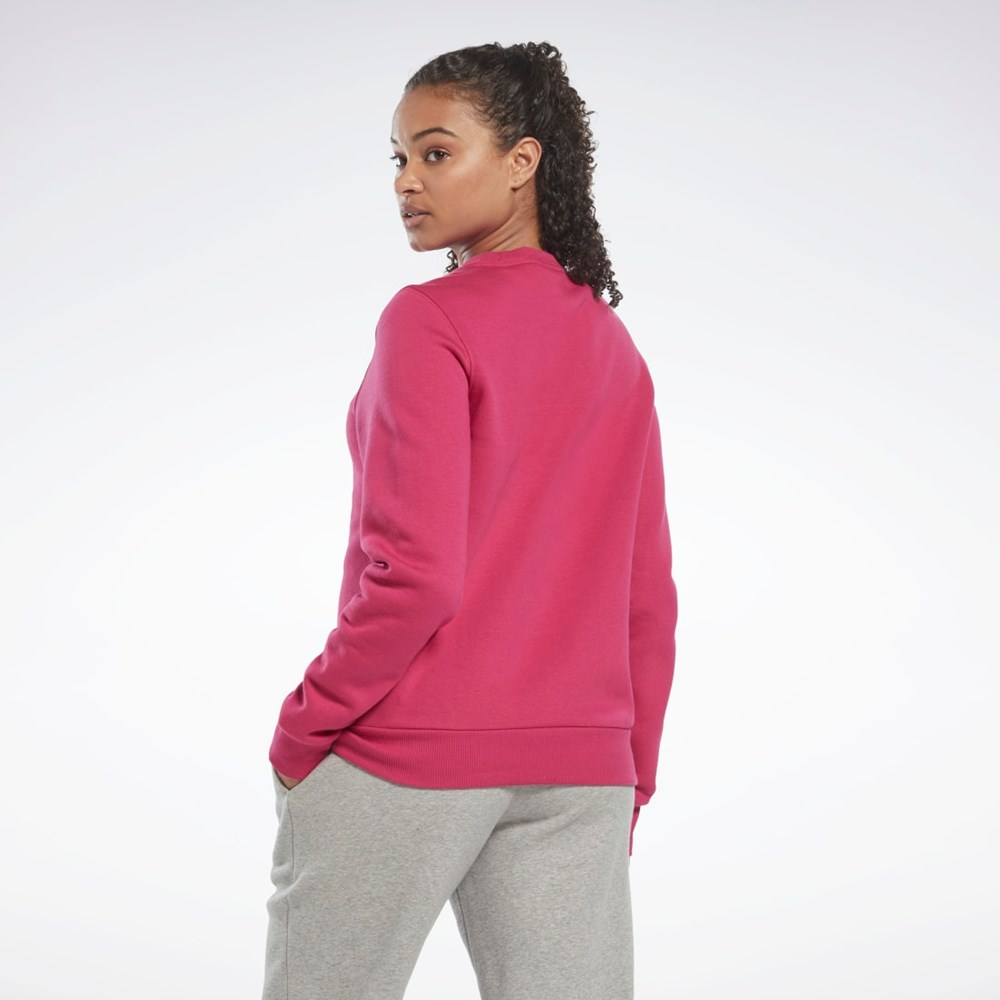 Reebok Reebok Identity Logo Fleece Crew Sweatshirt Rosas | 57VPGTFJL