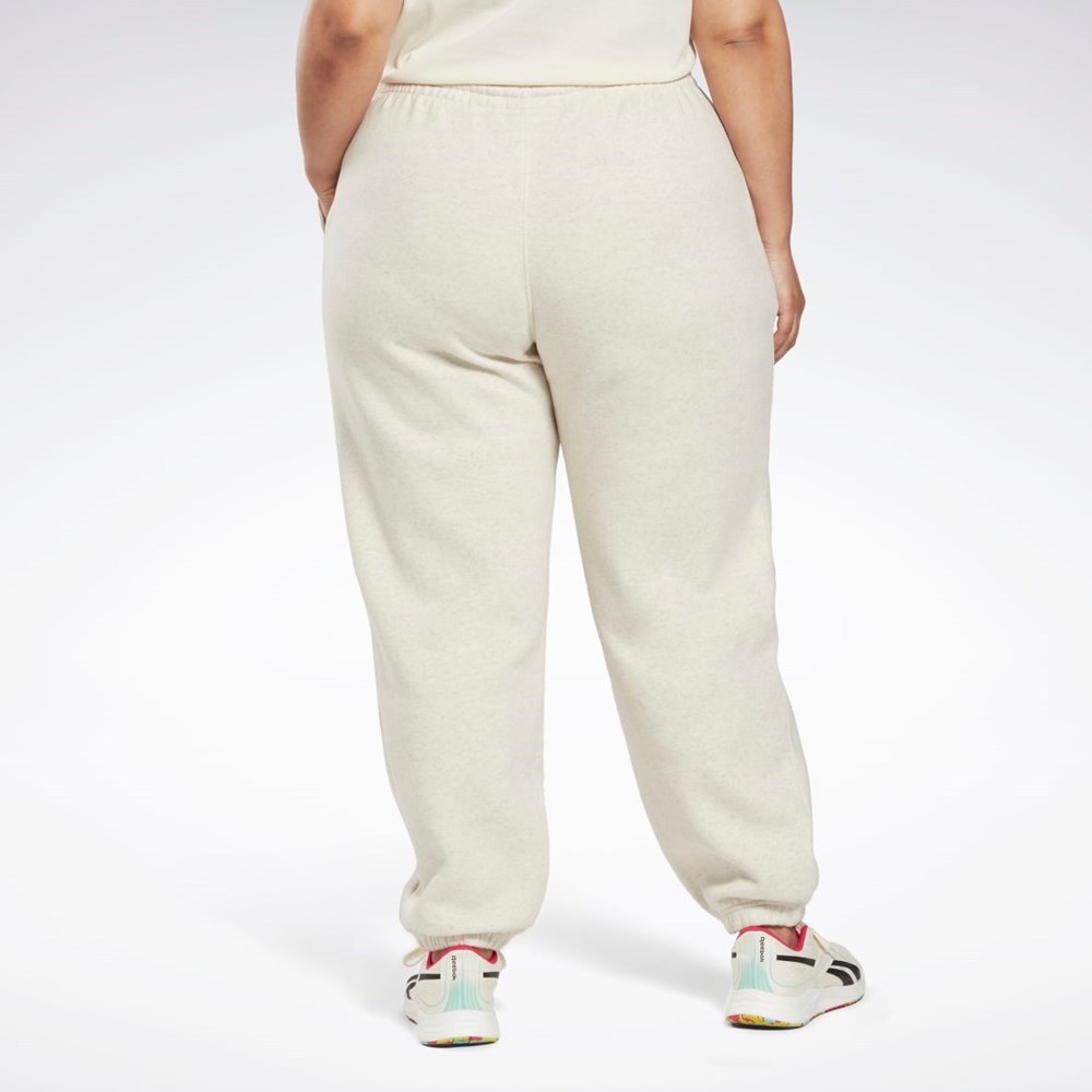 Reebok Reebok Identity Logo Fleece Joggers (Plus Size) Blancas | 06CHVNLPF