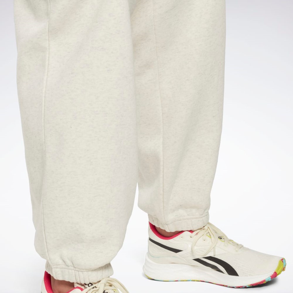 Reebok Reebok Identity Logo Fleece Joggers (Plus Size) Blancas | 06CHVNLPF