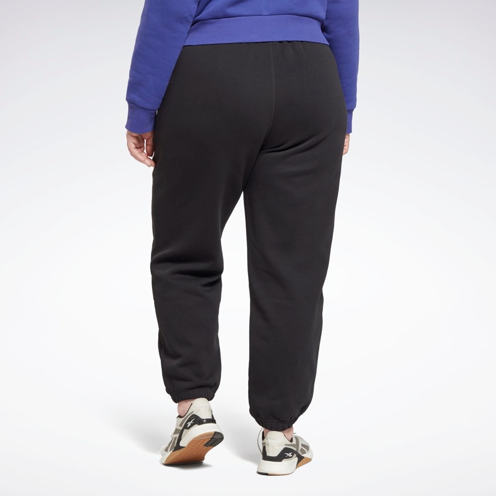 Reebok Reebok Identity Logo Fleece Joggers (Plus Size) Negras | 40ZVPGOTF