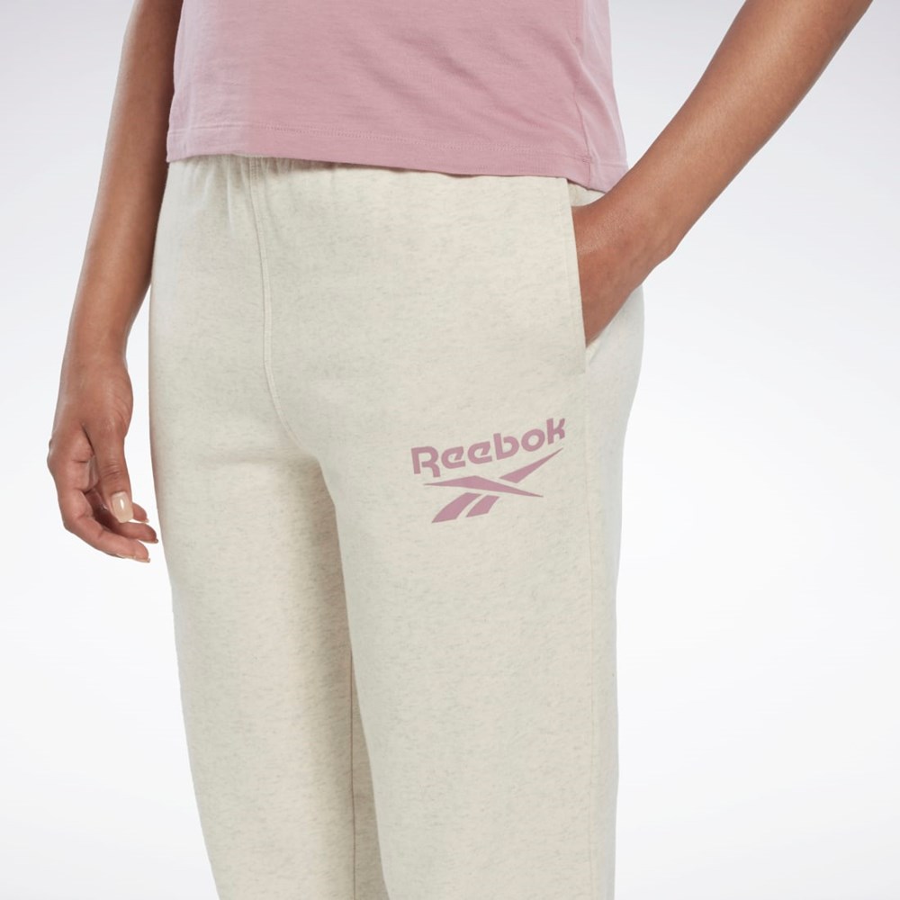 Reebok Reebok Identity Logo Fleece Joggers Blancas | 67IMQKUBW