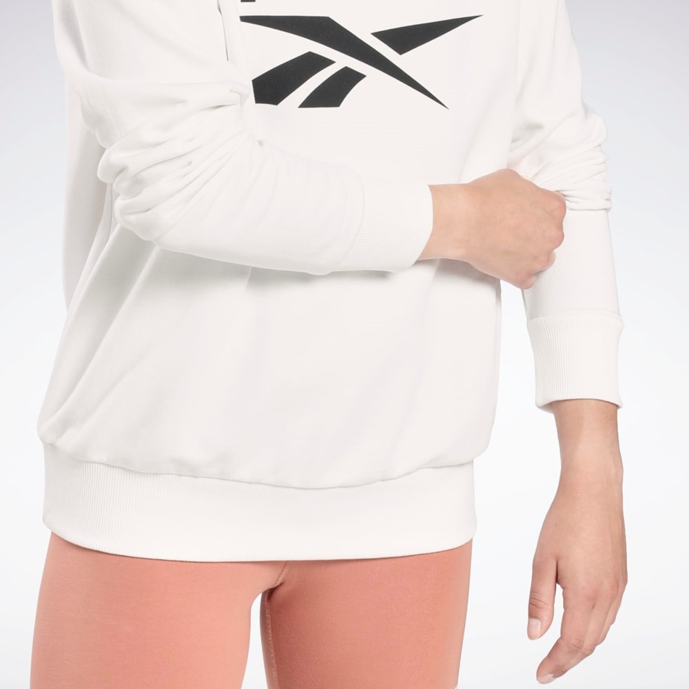 Reebok Reebok Identity Logo French Terry Crew Sweatshirt Blancas Negras | 51TCBMWGY