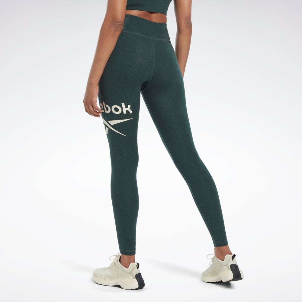 Reebok Reebok Identity Logo Leggings Verde | 92ZTFJIDB
