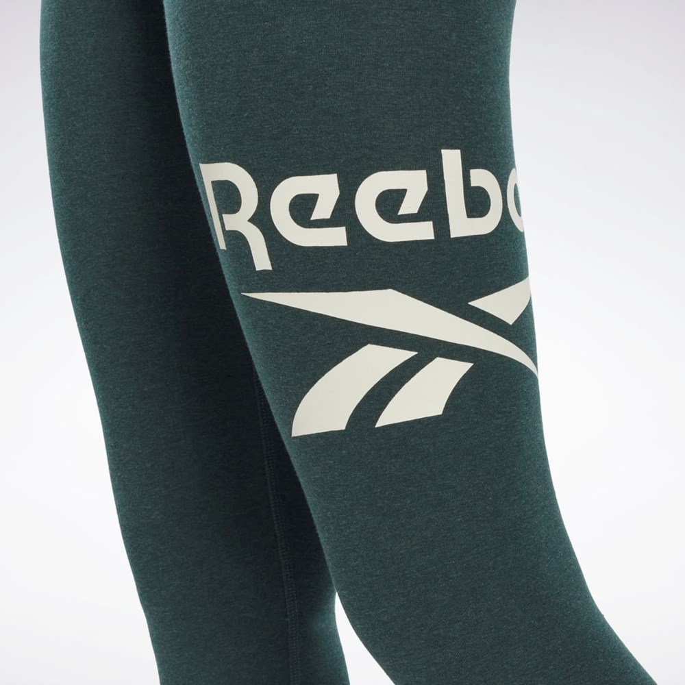 Reebok Reebok Identity Logo Leggings Verde | 92ZTFJIDB