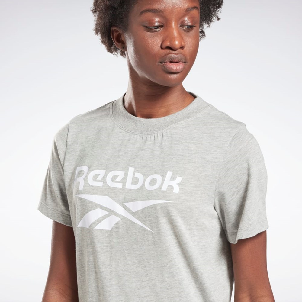 Reebok Reebok Identity Logo T-Shirt Gris Blancas | 26SYVQZEB