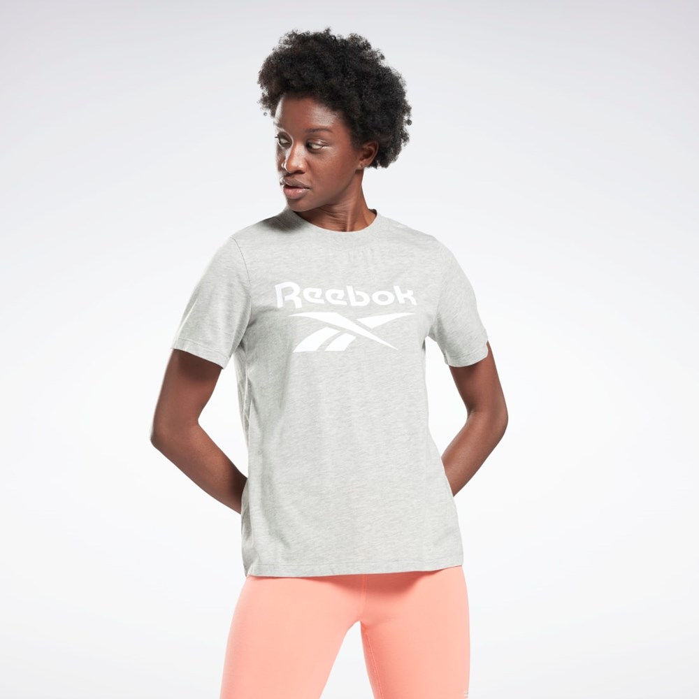 Reebok Reebok Identity Logo T-Shirt Gris Blancas | 26SYVQZEB