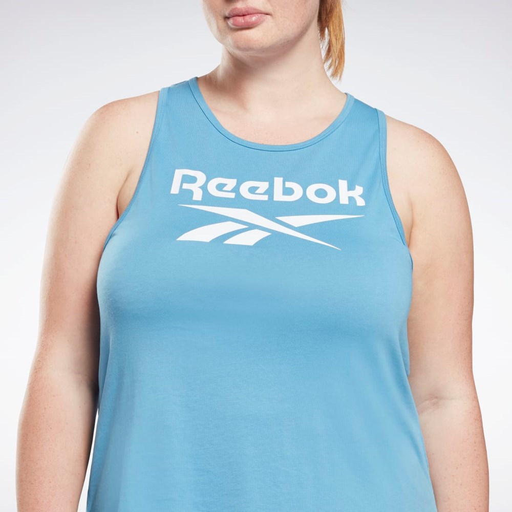 Reebok Reebok Identity Tank Top (Plus Size) Azules | 76GUPBSIR