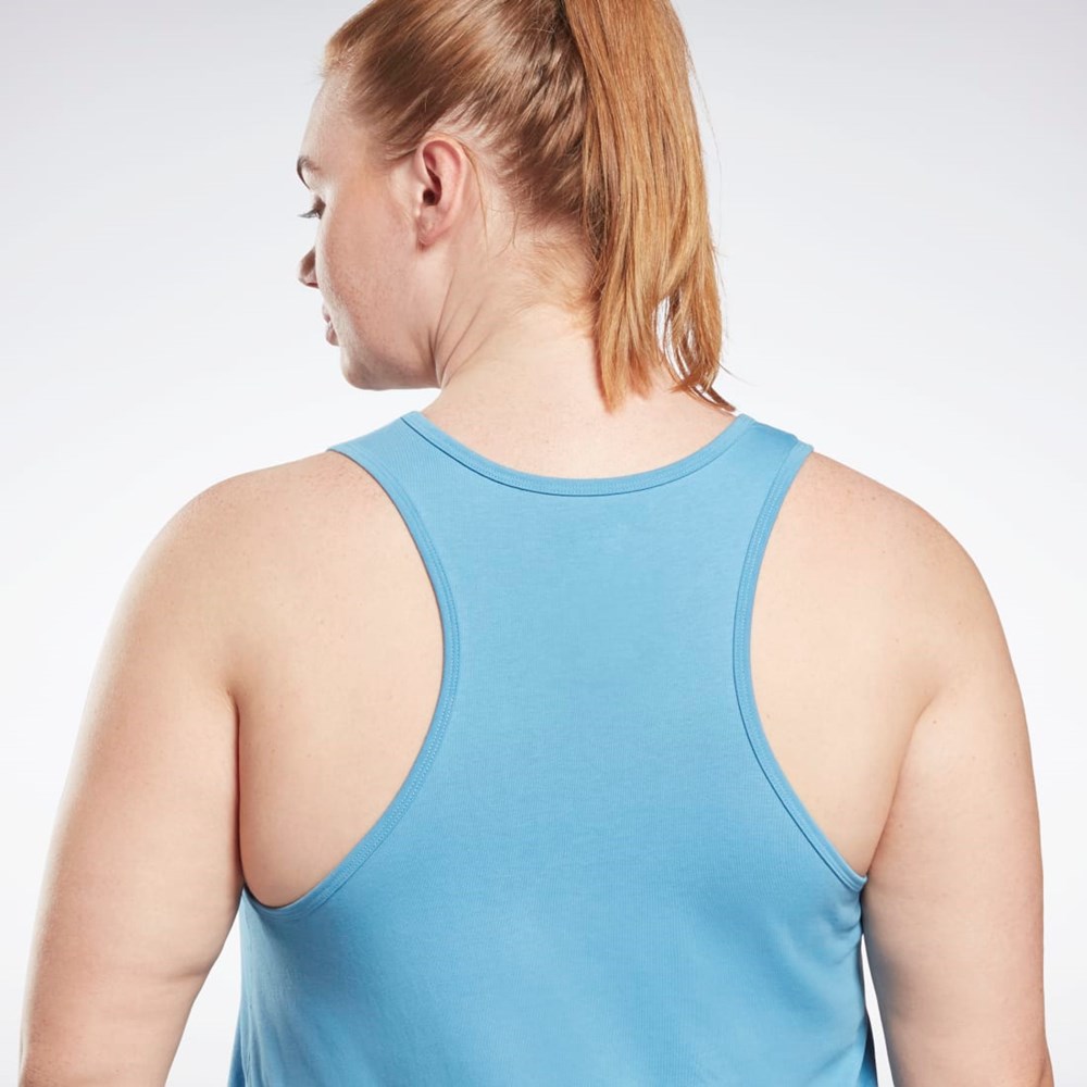 Reebok Reebok Identity Tank Top (Plus Size) Azules | 76GUPBSIR
