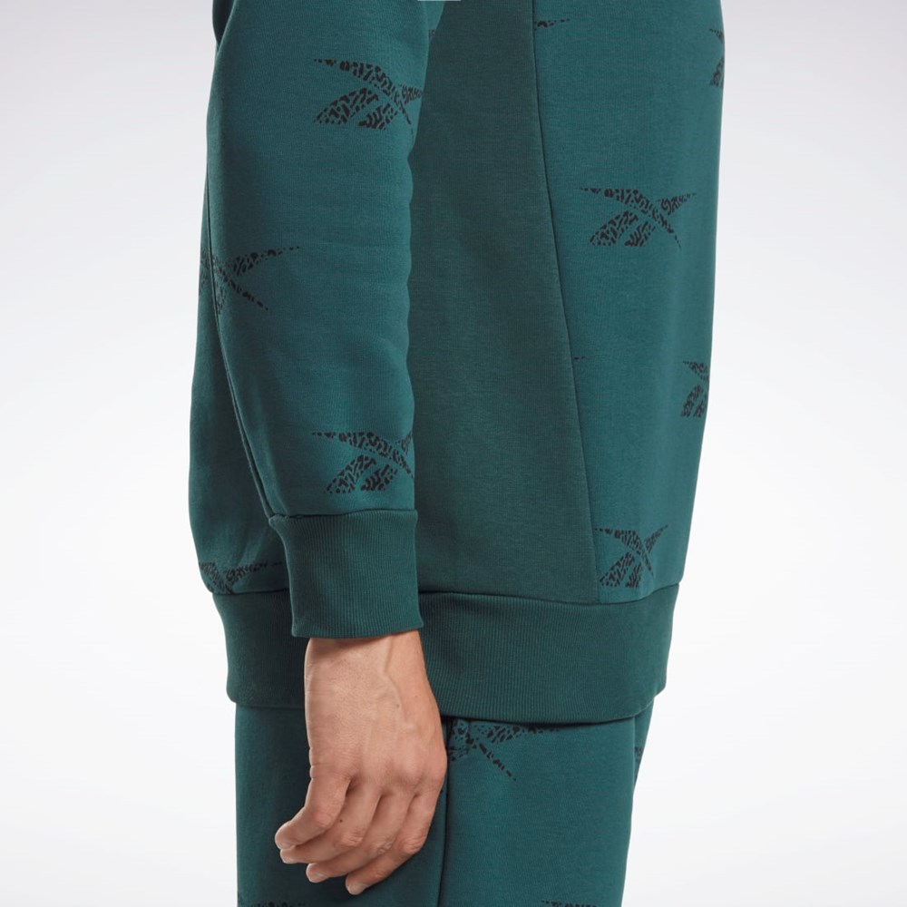 Reebok Reebok Identity Vector Fleece Crew Sweatshirt Verde | 31WTYACBN