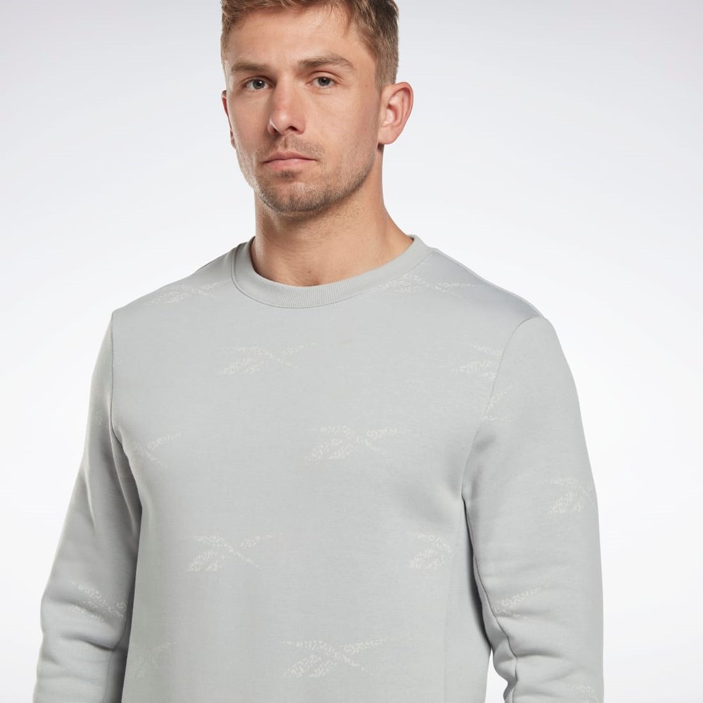 Reebok Reebok Identity Vector Fleece Crew Sweatshirt Gris | 51TNFXOJY