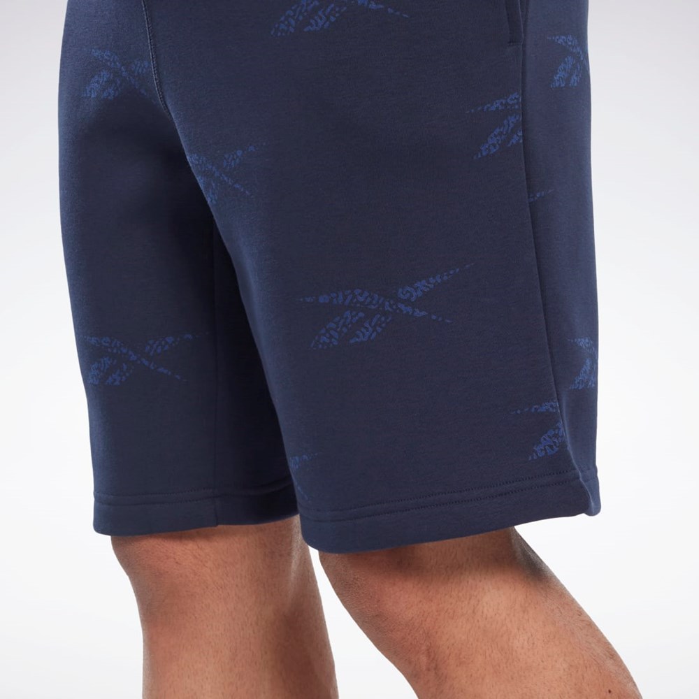 Reebok Reebok Identity Vector Fleece Shorts Azul Marino | 98ZREOUTJ