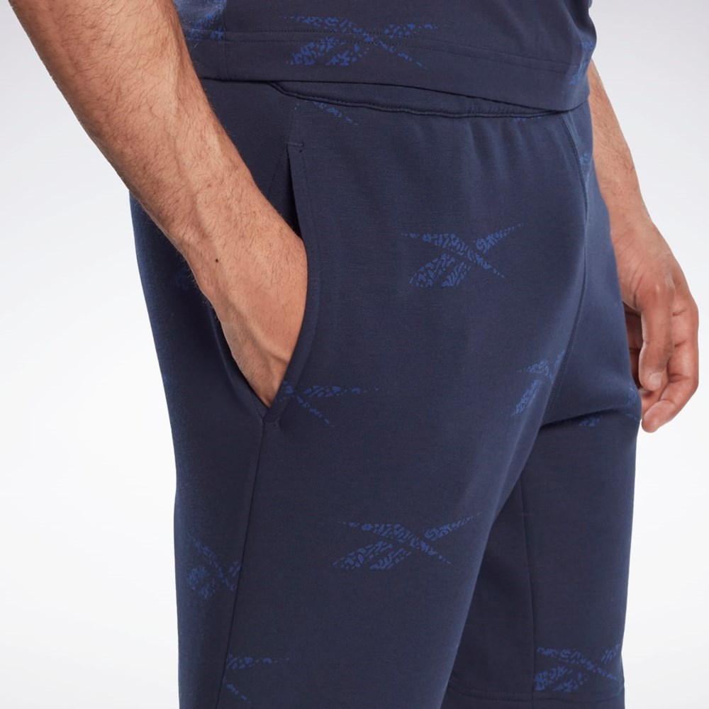 Reebok Reebok Identity Vector Fleece Shorts Azul Marino | 98ZREOUTJ
