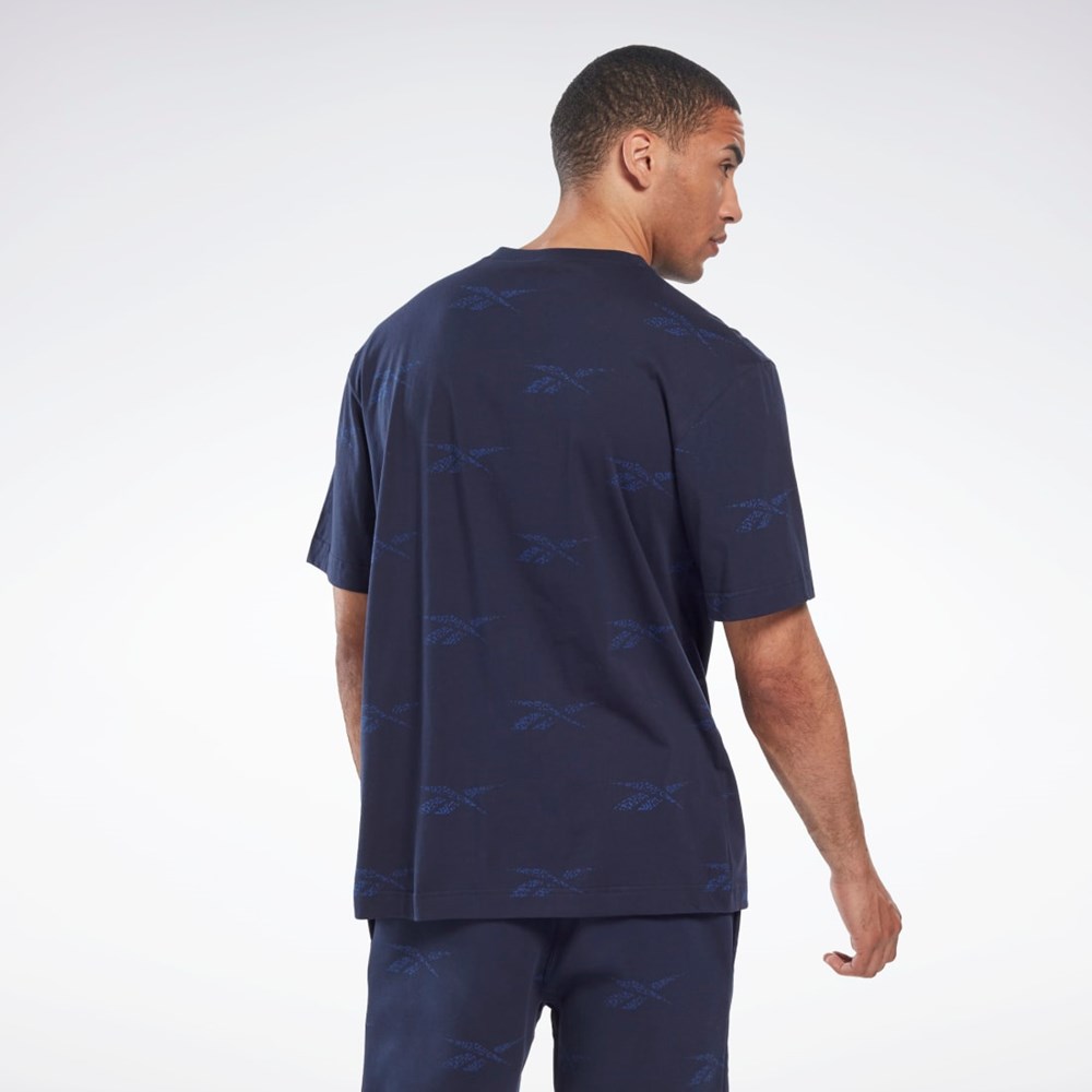 Reebok Reebok Identity Vector T-Shirt Azul Marino | 63RDAHQGC
