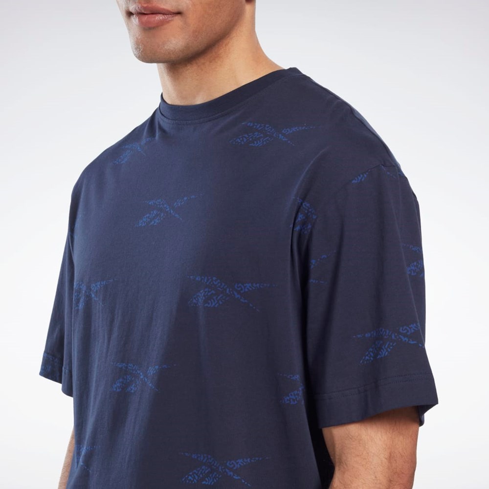 Reebok Reebok Identity Vector T-Shirt Azul Marino | 63RDAHQGC