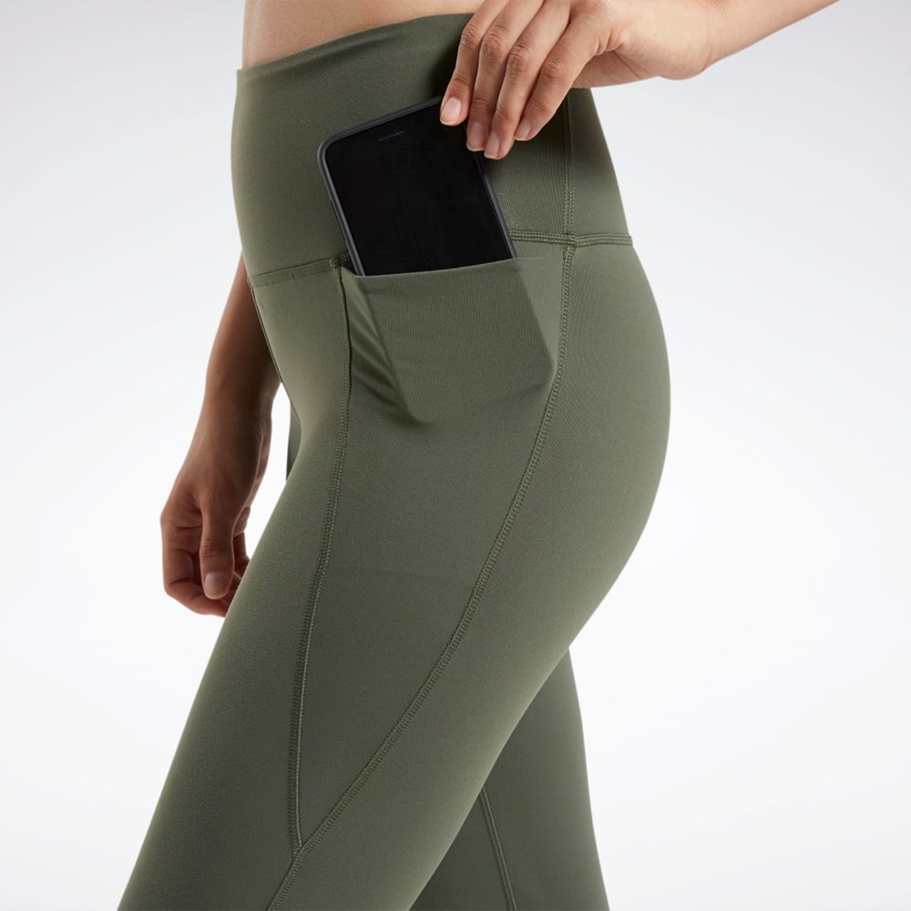 Reebok Reebok Lux High-Rise 2 Leggings Verde | 72LRVXFUA