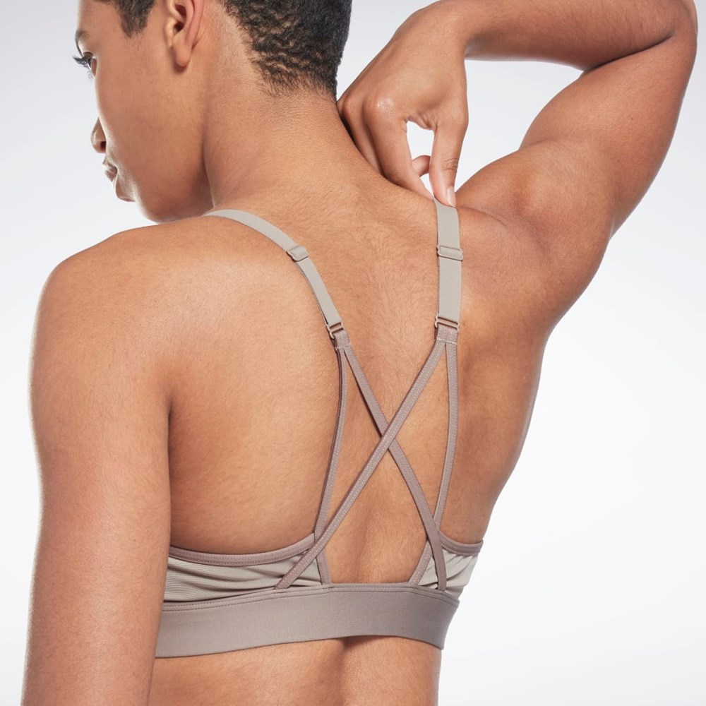 Reebok Reebok Lux Tiras Sports Bra Gris | 90VTOCAGR
