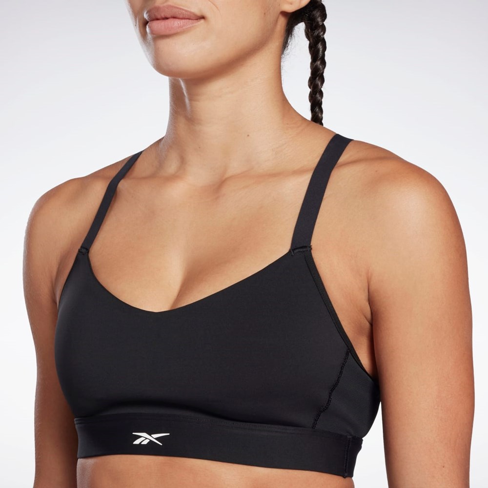 Reebok Reebok Lux Tiras Sports Bra Negras | 25EMIQNJK