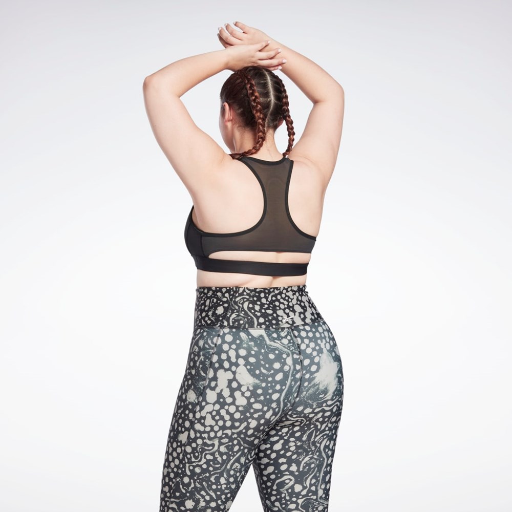 Reebok Reebok Lux Vector Racer Sports Bra (Plus Size) Negras | 12BDRQPTN