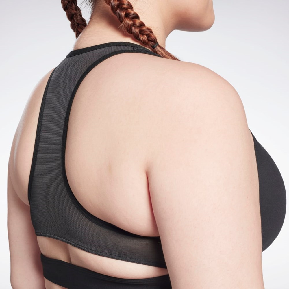 Reebok Reebok Lux Vector Racer Sports Bra (Plus Size) Negras | 12BDRQPTN