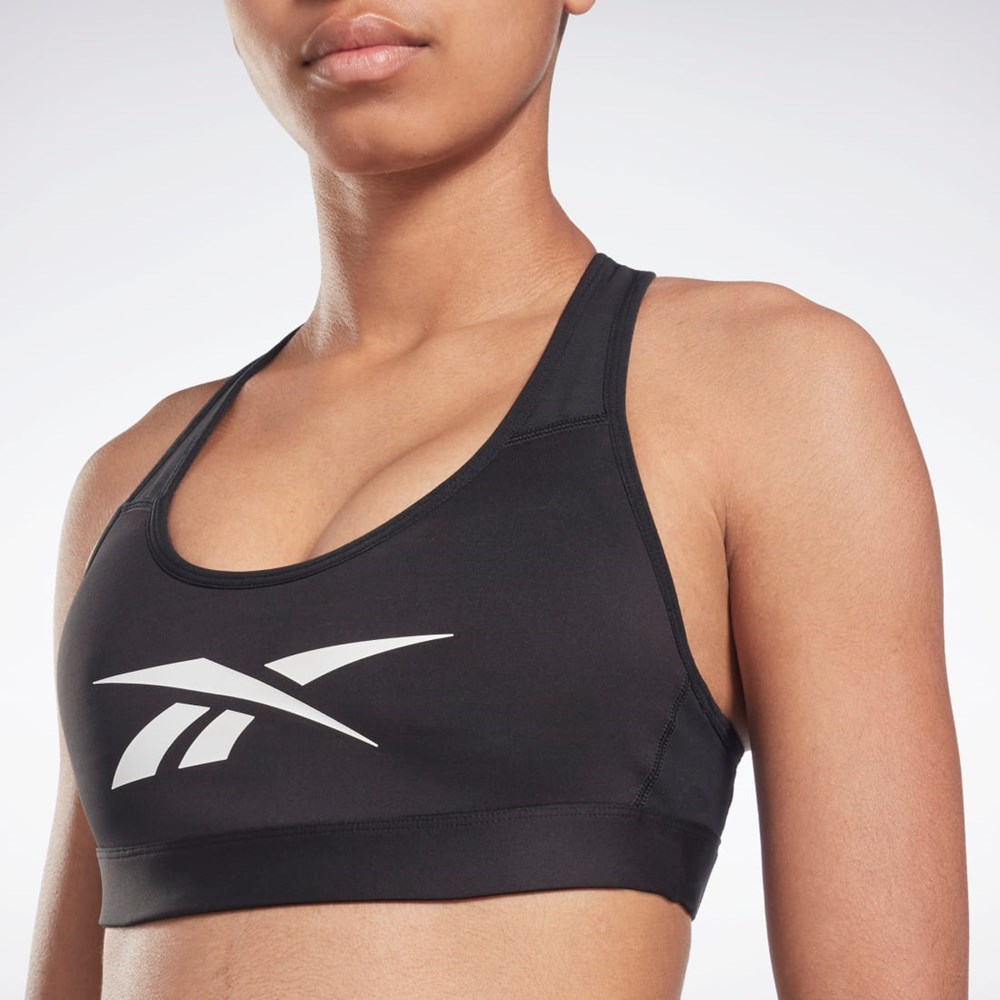 Reebok Reebok Lux Vector Racer Sports Bra Negras | 12WGYHBKI