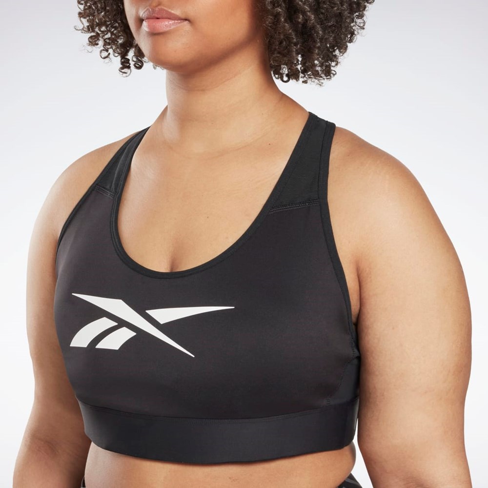 Reebok Reebok Lux Vector Racer Sports Bra (Plus Size) Negras | 63FVUKXYZ