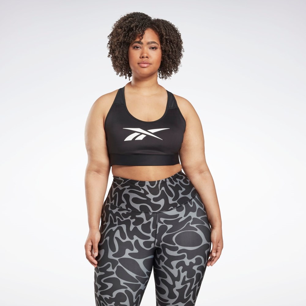 Reebok Reebok Lux Vector Racer Sports Bra (Plus Size) Negras | 63FVUKXYZ