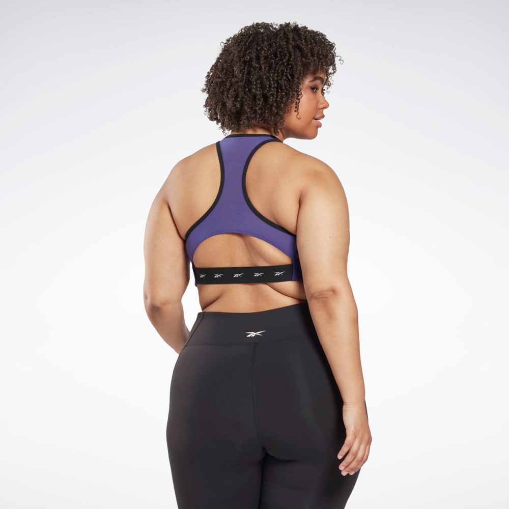 Reebok Reebok Lux Vector Racer Sports Bra (Plus Size) Moradas | 72DOSPUFX