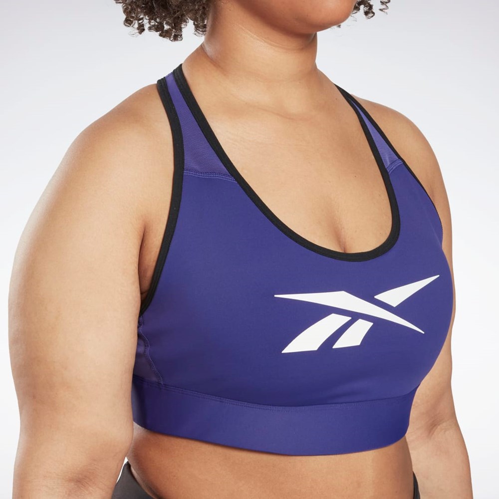 Reebok Reebok Lux Vector Racer Sports Bra (Plus Size) Moradas | 72DOSPUFX