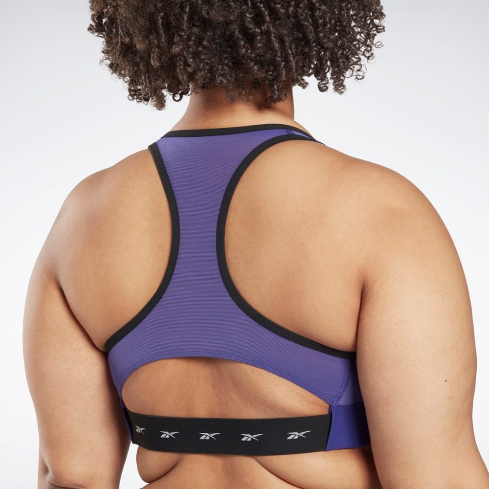 Reebok Reebok Lux Vector Racer Sports Bra (Plus Size) Moradas | 72DOSPUFX
