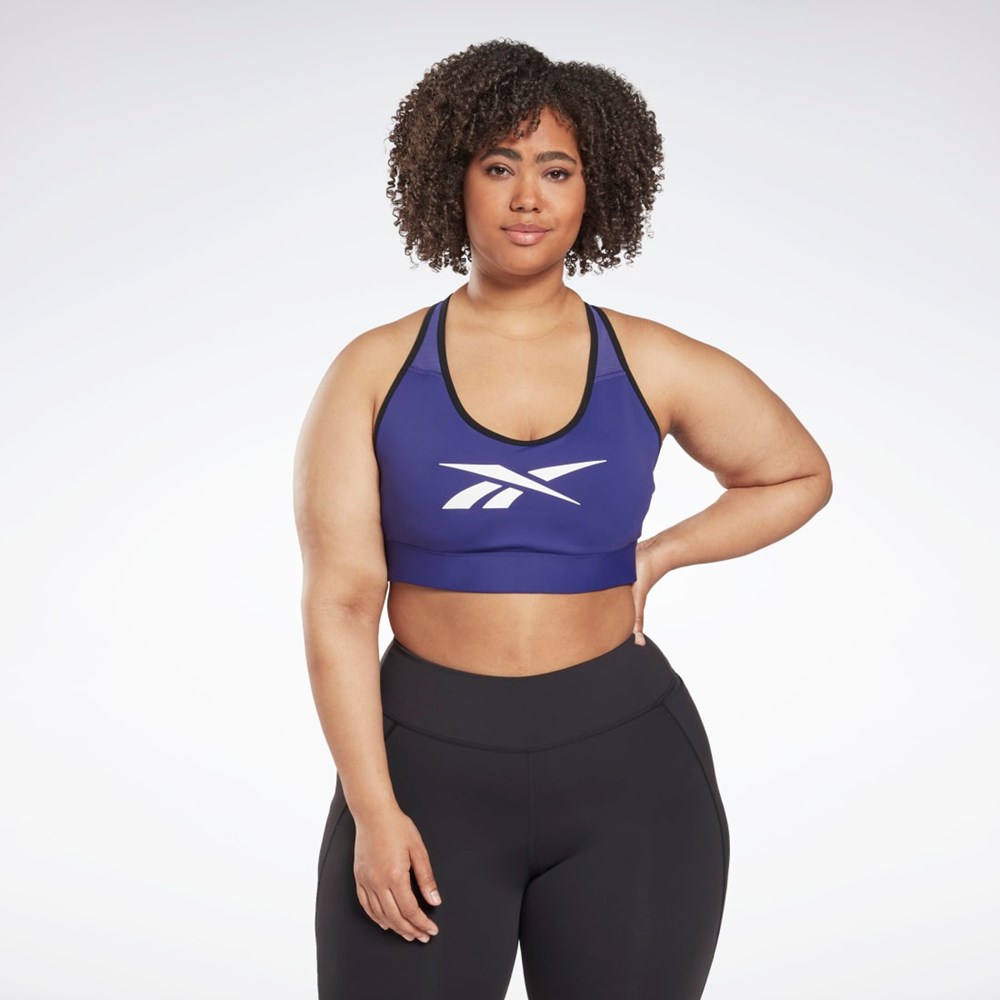 Reebok Reebok Lux Vector Racer Sports Bra (Plus Size) Moradas | 72DOSPUFX