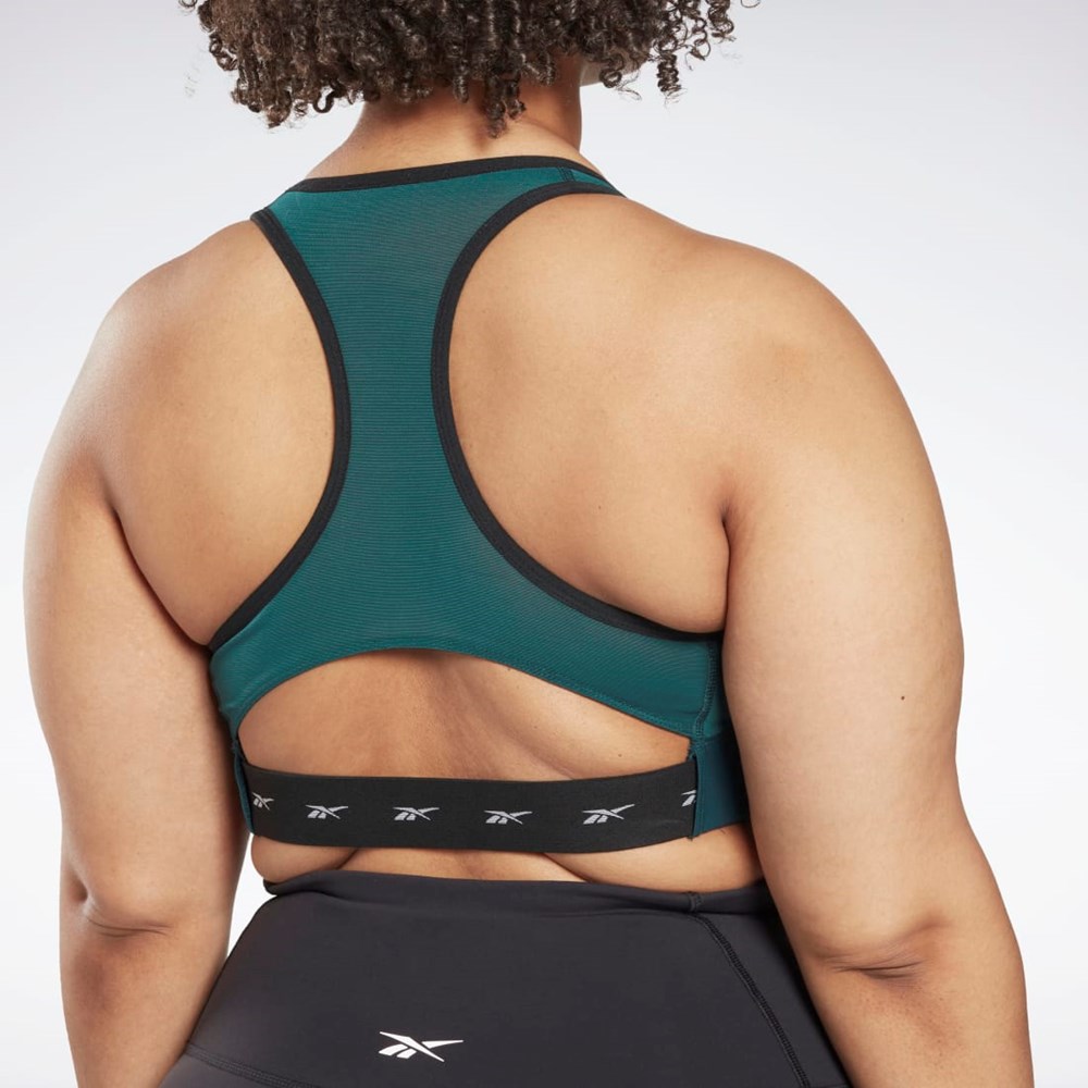 Reebok Reebok Lux Vector Racer Sports Bra (Plus Size) Verde | 75FGELROB