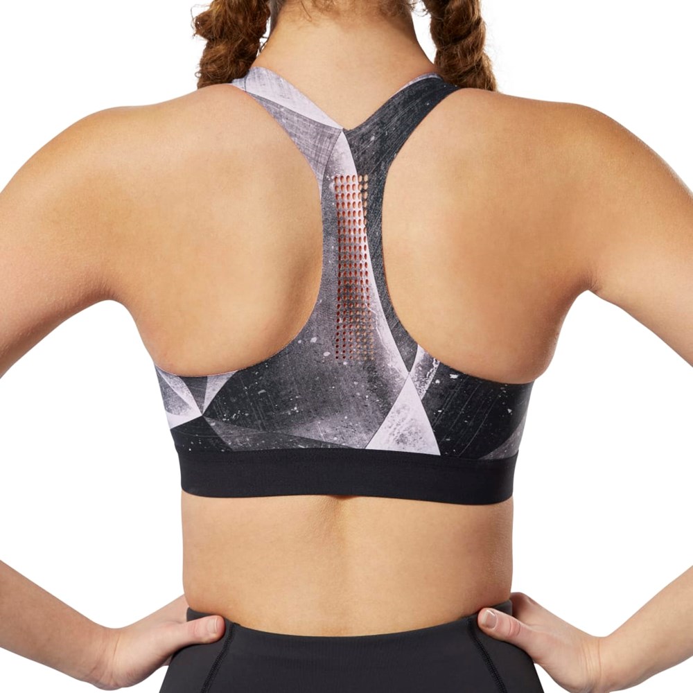 Reebok Reebok PureMove Bra - Shattered Ice Motion Sense ™ Negras | 19BMATSDZ