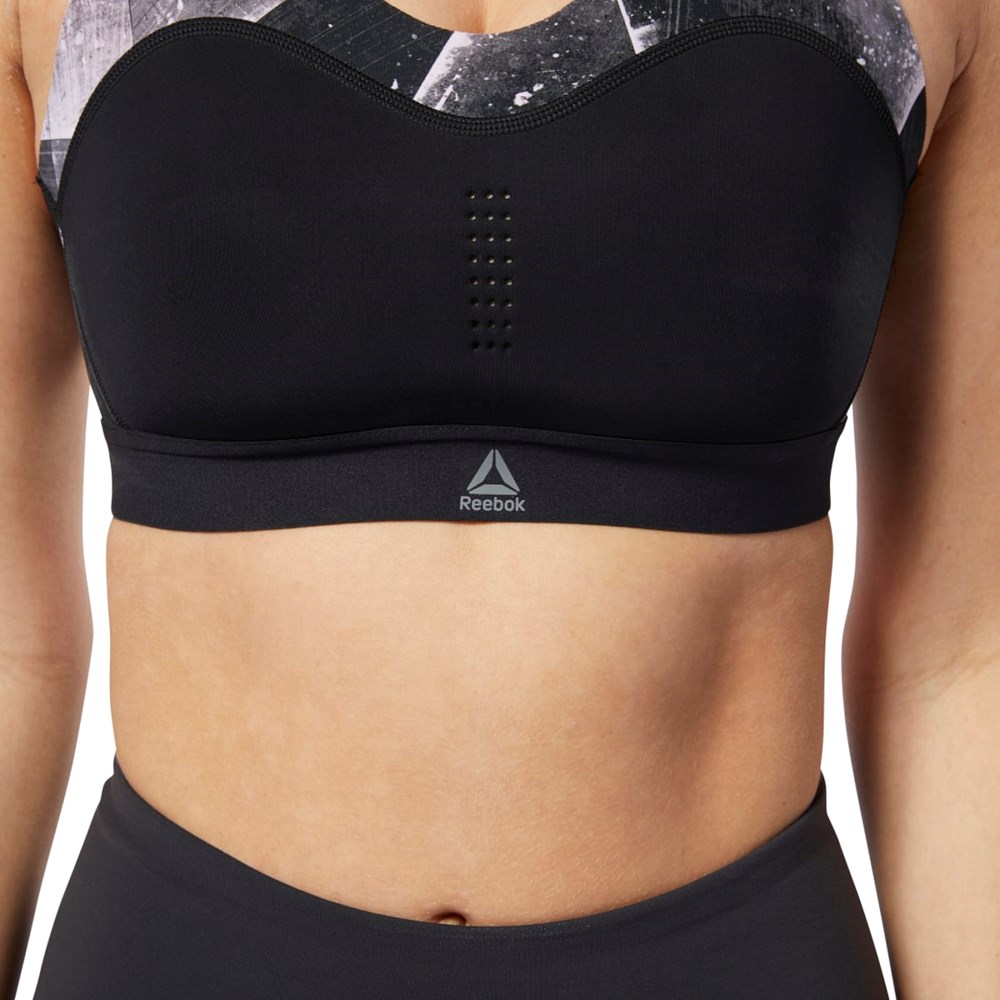 Reebok Reebok PureMove Bra - Shattered Ice Motion Sense ™ Negras | 19BMATSDZ
