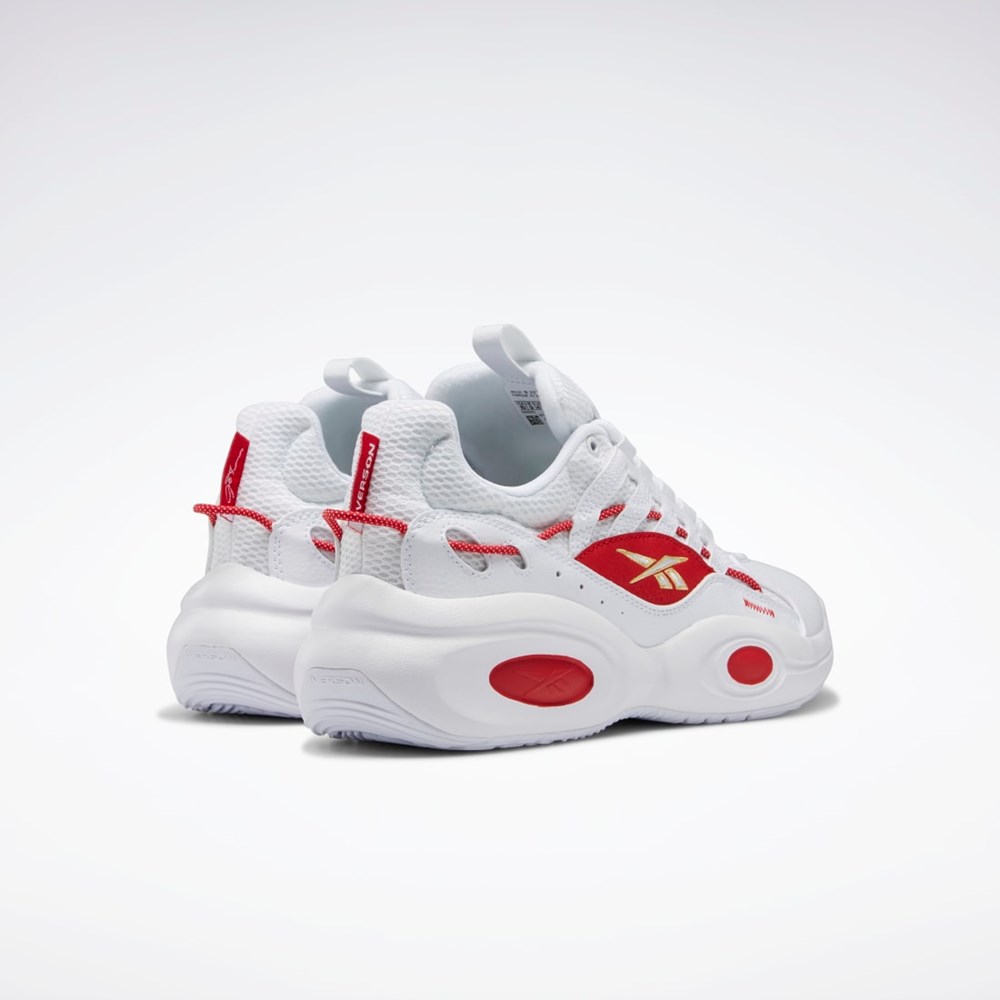 Reebok Reebok Solution Mid Basketball Shoes Blancas Rojas Doradas | 18HFNWDJC