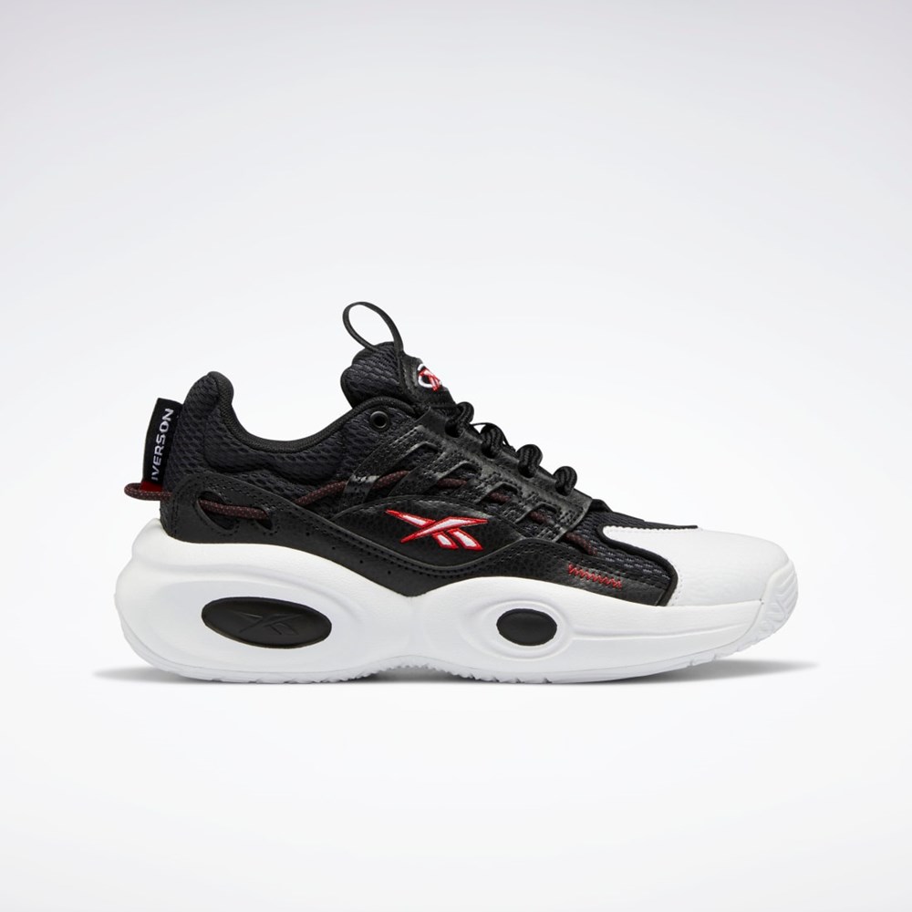 Reebok Reebok Solution Mid Basketball Shoes - Grade School Negras Blancas Rojas | 53ASQFMYJ