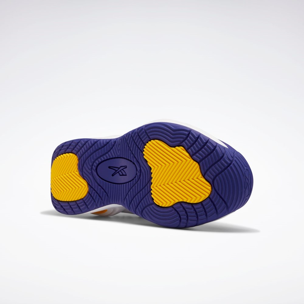 Reebok Reebok Solution Mid Basketball Shoes Blancas Moradas Amarillo | 97RYEUSFC