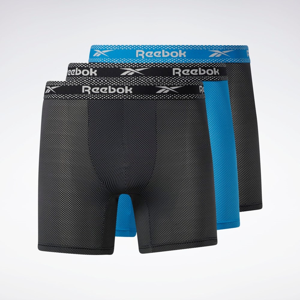 Reebok Reebok Super Soft Nylon Performance Boxer Briefs 3 Pairs Multi | 70VZJKTMS