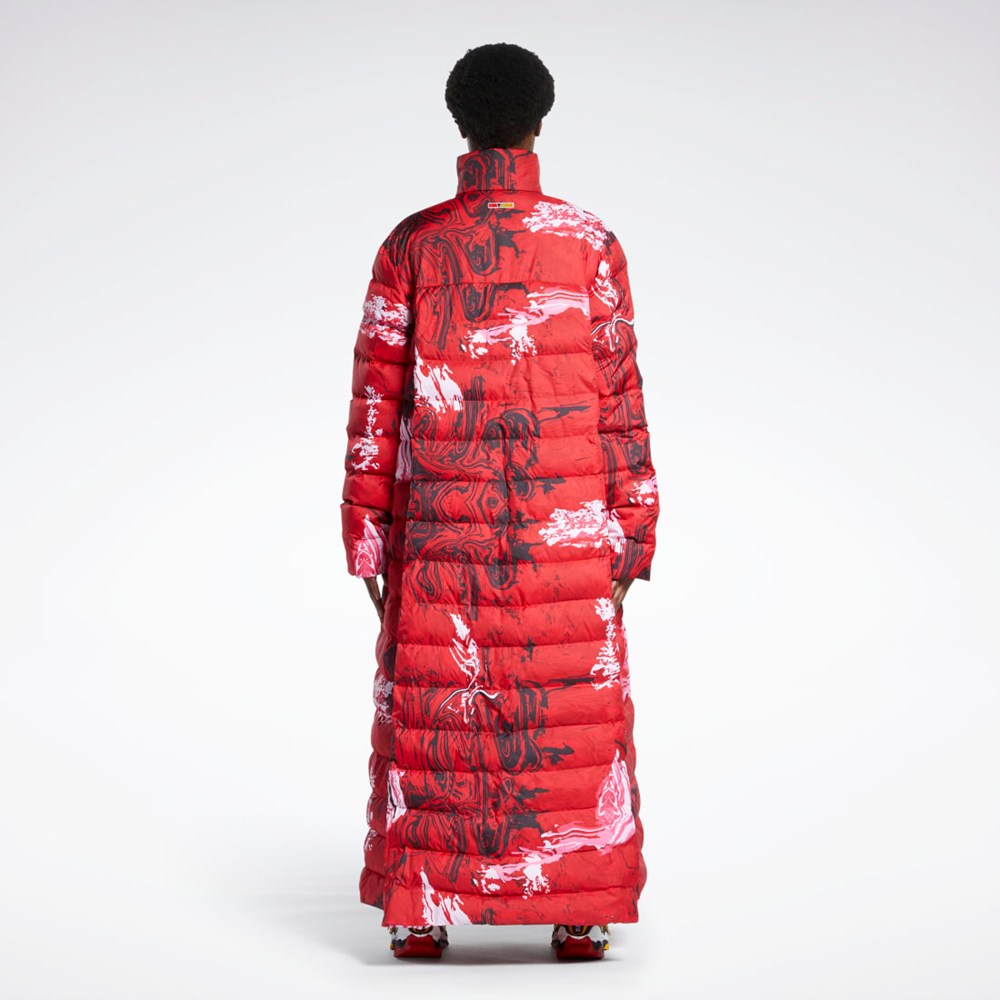 Reebok Reebok by Pyer Moss Long Acolchado Coat Rojas | 37UJHTEAZ