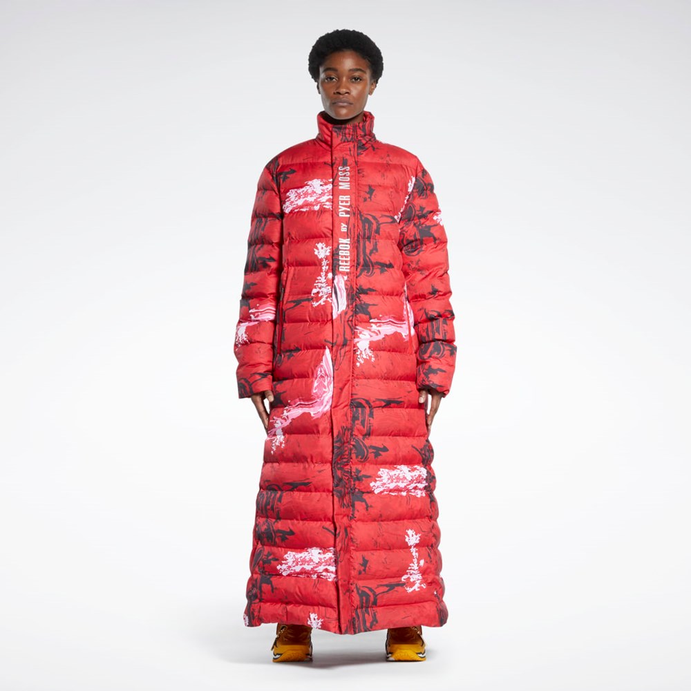 Reebok Reebok by Pyer Moss Long Acolchado Coat Rojas | 37UJHTEAZ