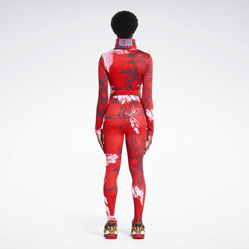Reebok Reebok by Pyer Moss Long Sleeve T-Shirt Rojas | 71ORFPQWH