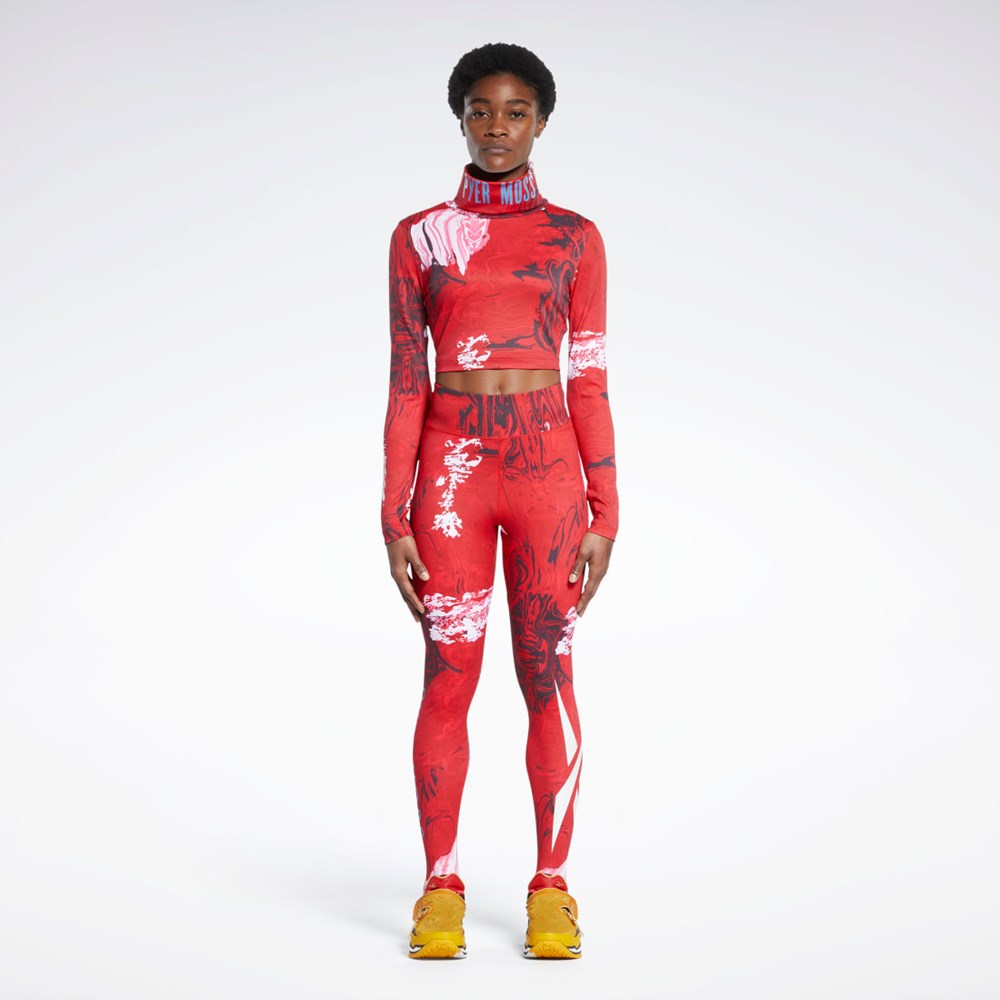 Reebok Reebok by Pyer Moss Long Sleeve T-Shirt Rojas | 71ORFPQWH