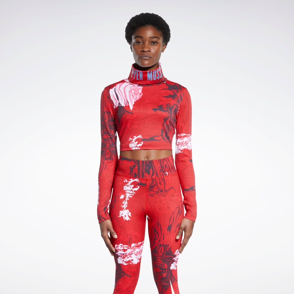 Reebok Reebok by Pyer Moss Long Sleeve T-Shirt Rojas | 71ORFPQWH