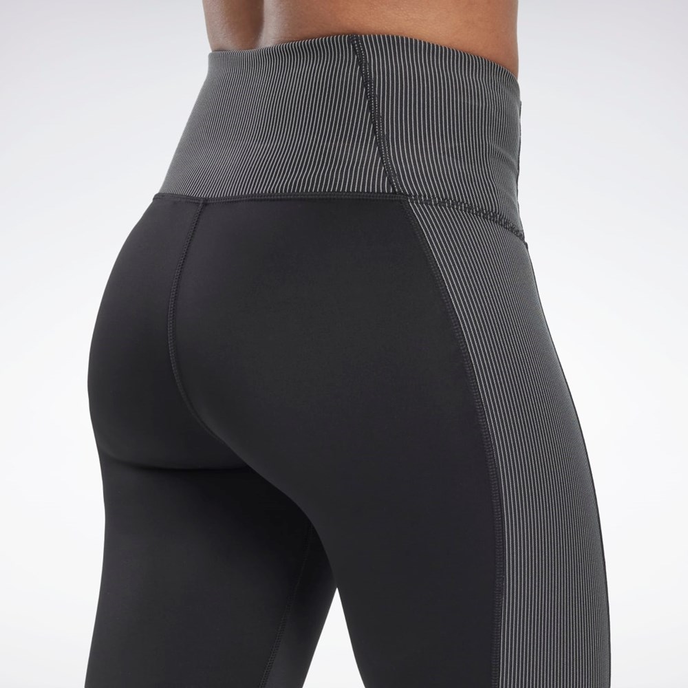 Reebok Rib High-Rise Leggings Negras | 62XQNTUBJ