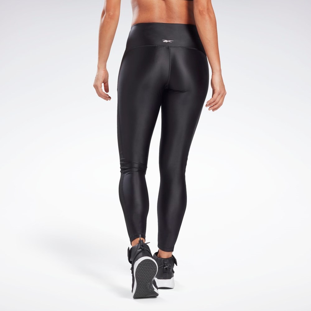 Reebok Shiny High-Rise Leggings Negras | 81RPVWUCZ