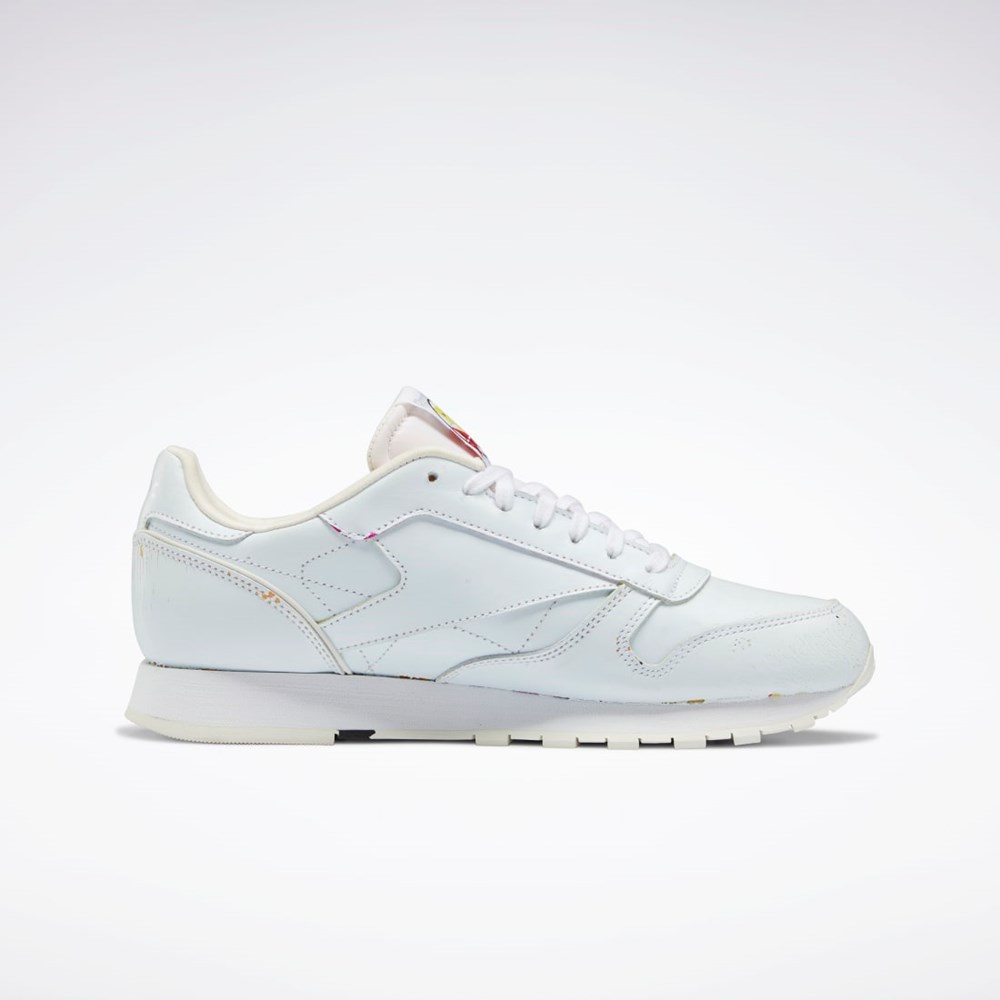 Reebok Smiley Classic Leather Pump 50th Shoes Blancas Blancas | 89ASYTBCH