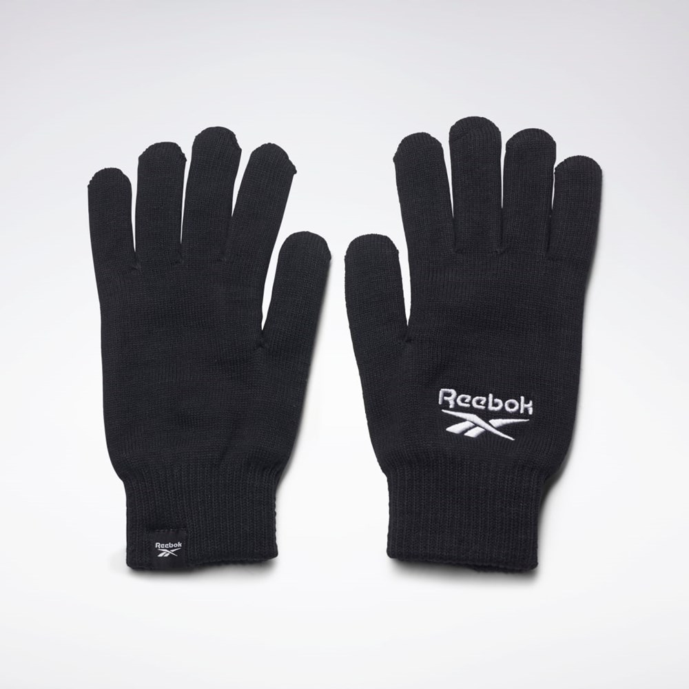 Reebok Sports Essentials Logo Gloves Negras | 05POJQWCF