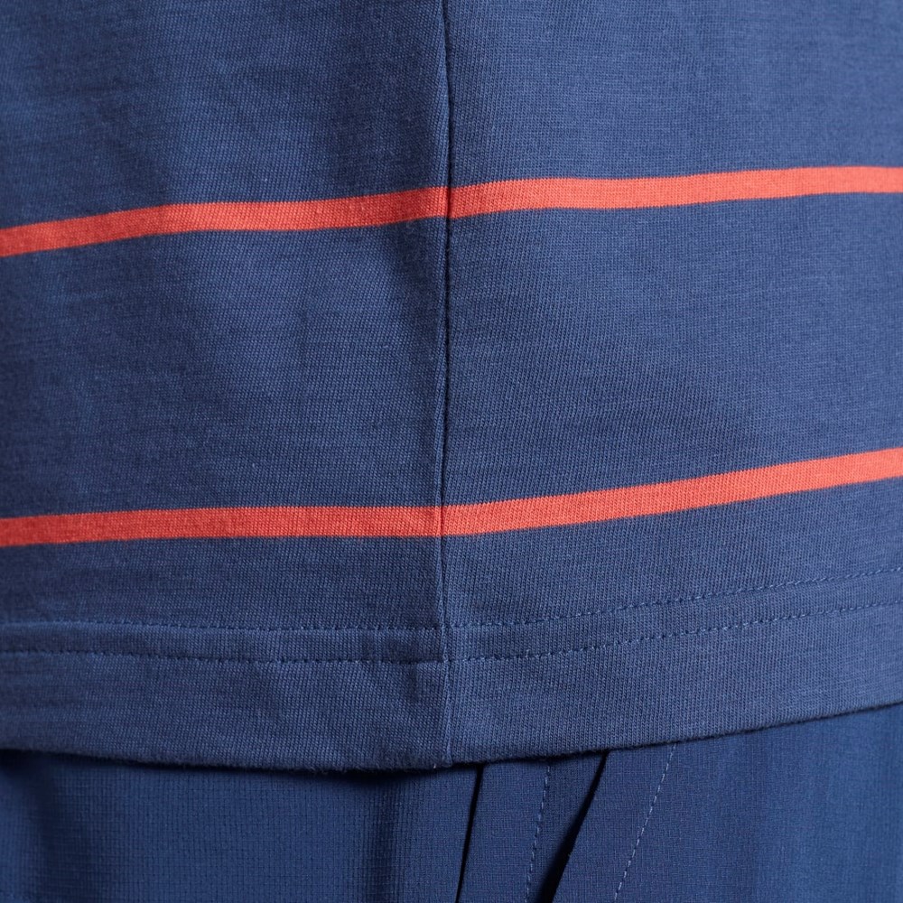 Reebok Stripe T-Shirt Azules | 67SUQFKYB